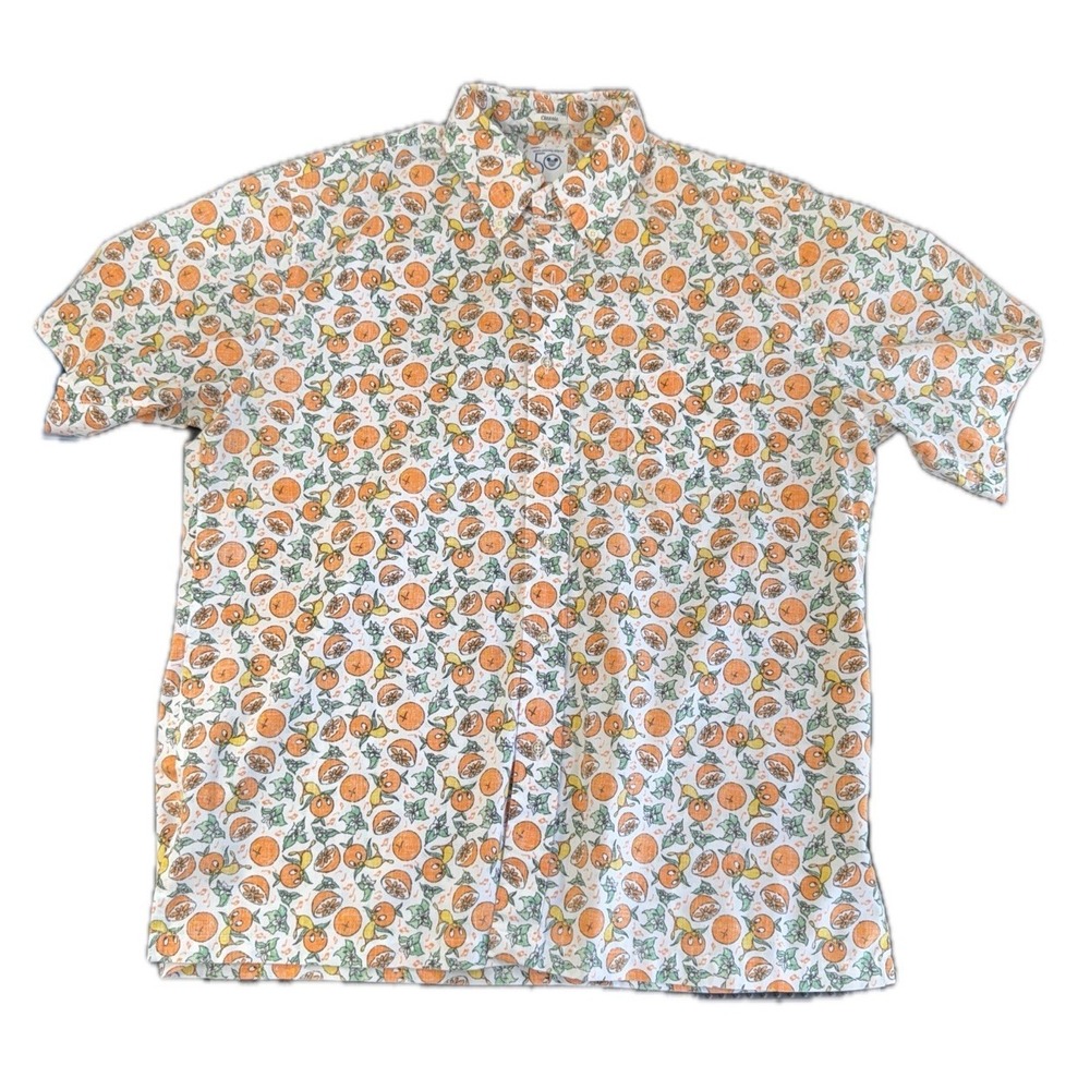Walt‎ Disney World 50th Anniversary Reyn Spooner Medium Orange Bird Camp Shirt